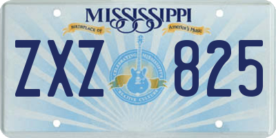 MS license plate ZXZ825