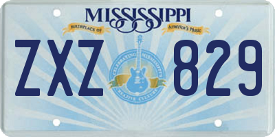 MS license plate ZXZ829