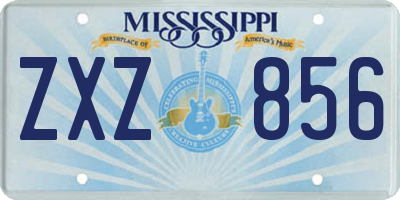MS license plate ZXZ856