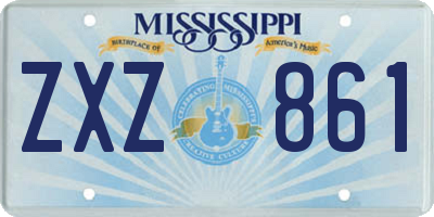 MS license plate ZXZ861