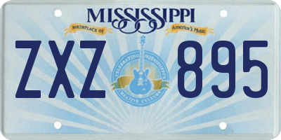 MS license plate ZXZ895