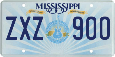 MS license plate ZXZ900