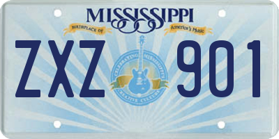 MS license plate ZXZ901