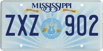 MS license plate ZXZ902