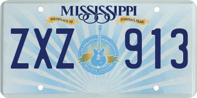 MS license plate ZXZ913