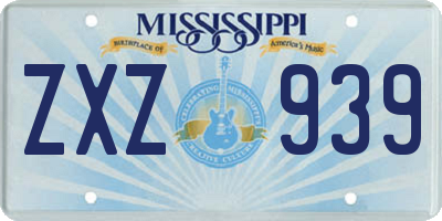 MS license plate ZXZ939