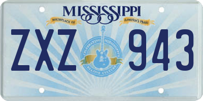 MS license plate ZXZ943