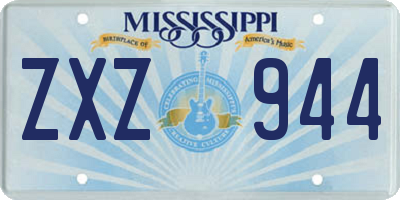 MS license plate ZXZ944