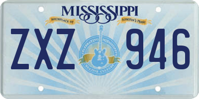 MS license plate ZXZ946