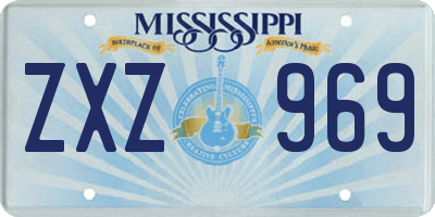 MS license plate ZXZ969