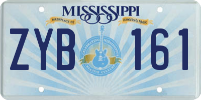 MS license plate ZYB161