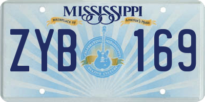 MS license plate ZYB169
