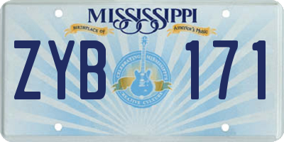 MS license plate ZYB171