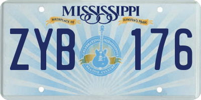MS license plate ZYB176