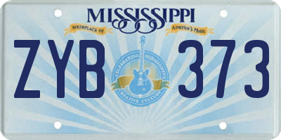 MS license plate ZYB373