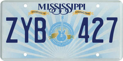 MS license plate ZYB427