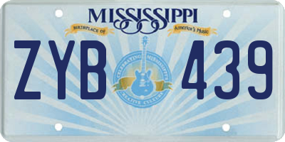 MS license plate ZYB439