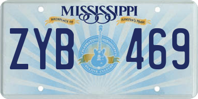 MS license plate ZYB469