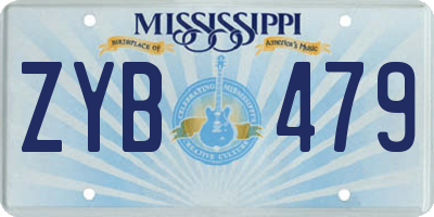 MS license plate ZYB479