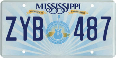 MS license plate ZYB487