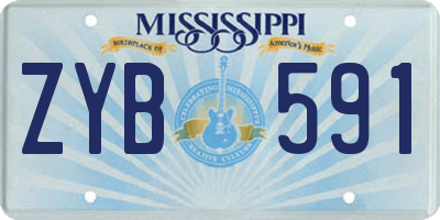 MS license plate ZYB591