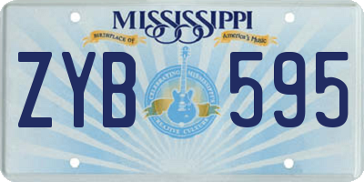 MS license plate ZYB595