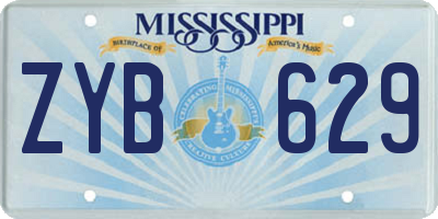 MS license plate ZYB629