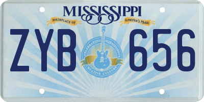 MS license plate ZYB656