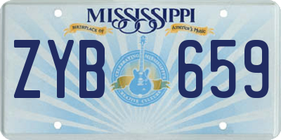 MS license plate ZYB659