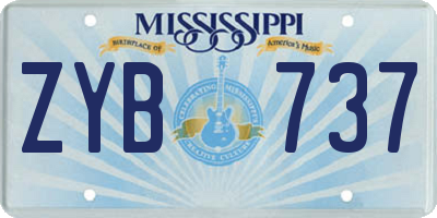 MS license plate ZYB737