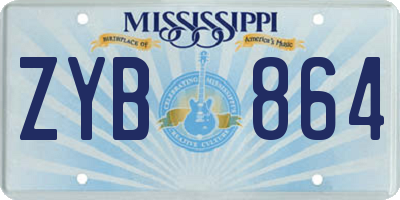MS license plate ZYB864