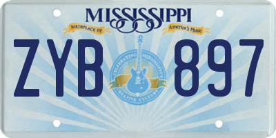 MS license plate ZYB897