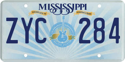 MS license plate ZYC284