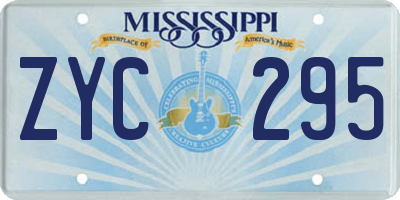 MS license plate ZYC295