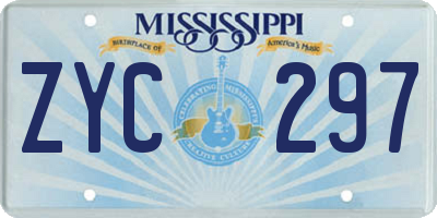 MS license plate ZYC297