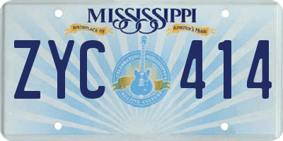 MS license plate ZYC414