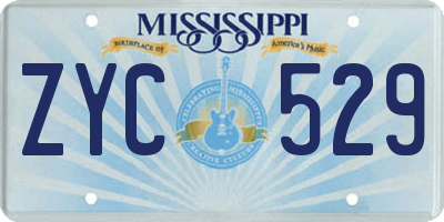 MS license plate ZYC529