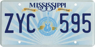 MS license plate ZYC595