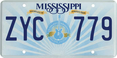 MS license plate ZYC779