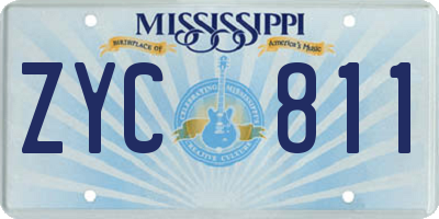 MS license plate ZYC811