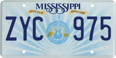 MS license plate ZYC975