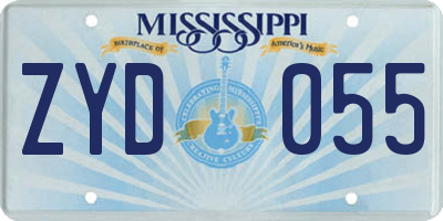 MS license plate ZYD055