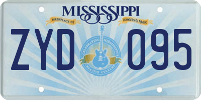MS license plate ZYD095