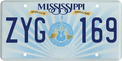 MS license plate ZYG169