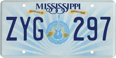 MS license plate ZYG297
