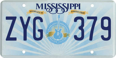 MS license plate ZYG379