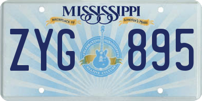 MS license plate ZYG895