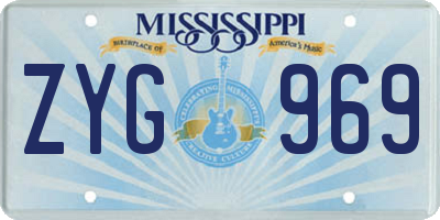 MS license plate ZYG969