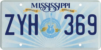 MS license plate ZYH369