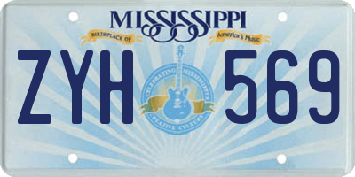 MS license plate ZYH569
